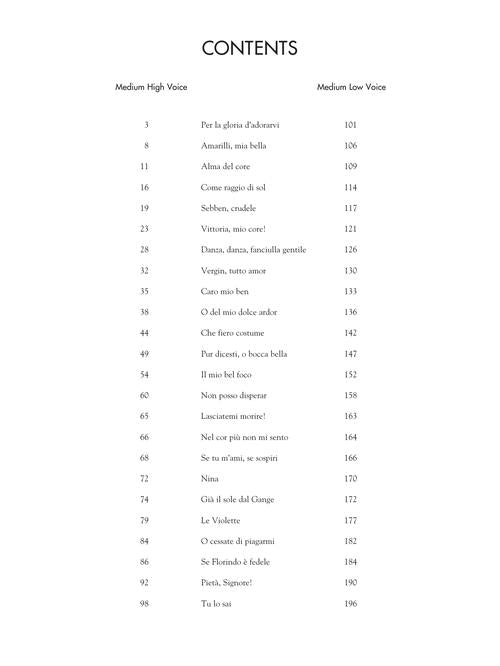 24 Italian Songs and Airas for Medium High & Medium Low Voice
