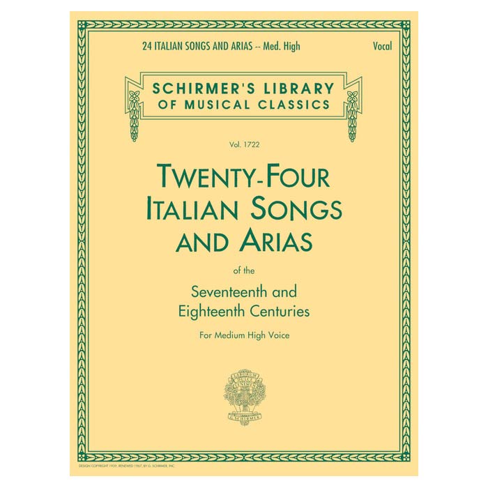 24 Italian Songs and Arias for Medium High Voice