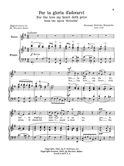 24 Italian Songs and Arias for Medium High Voice