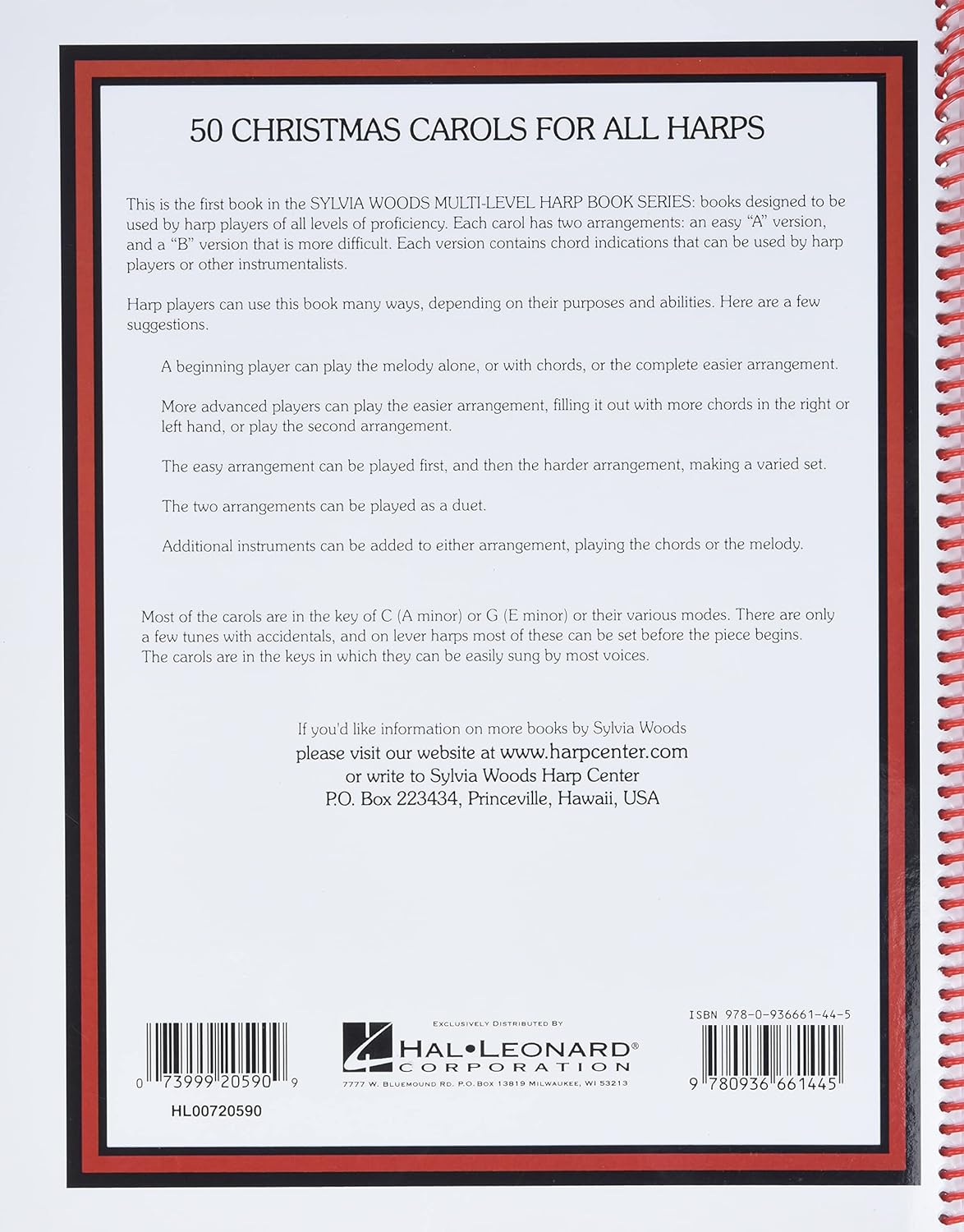 50 christmas carols for lap harp sheet music