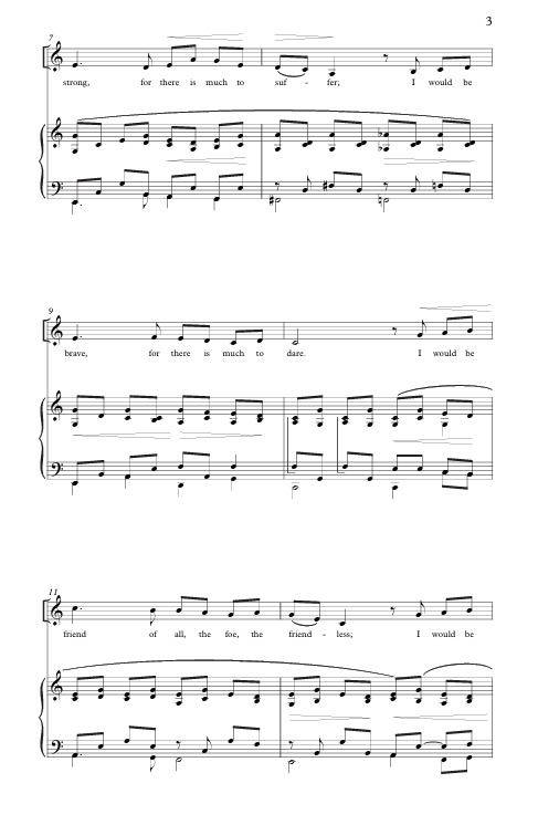 I would be true mack wilberg song with sheet music notation