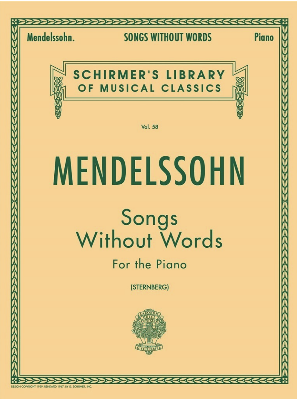 Mendelssohn - Chansons sans paroles pour piano