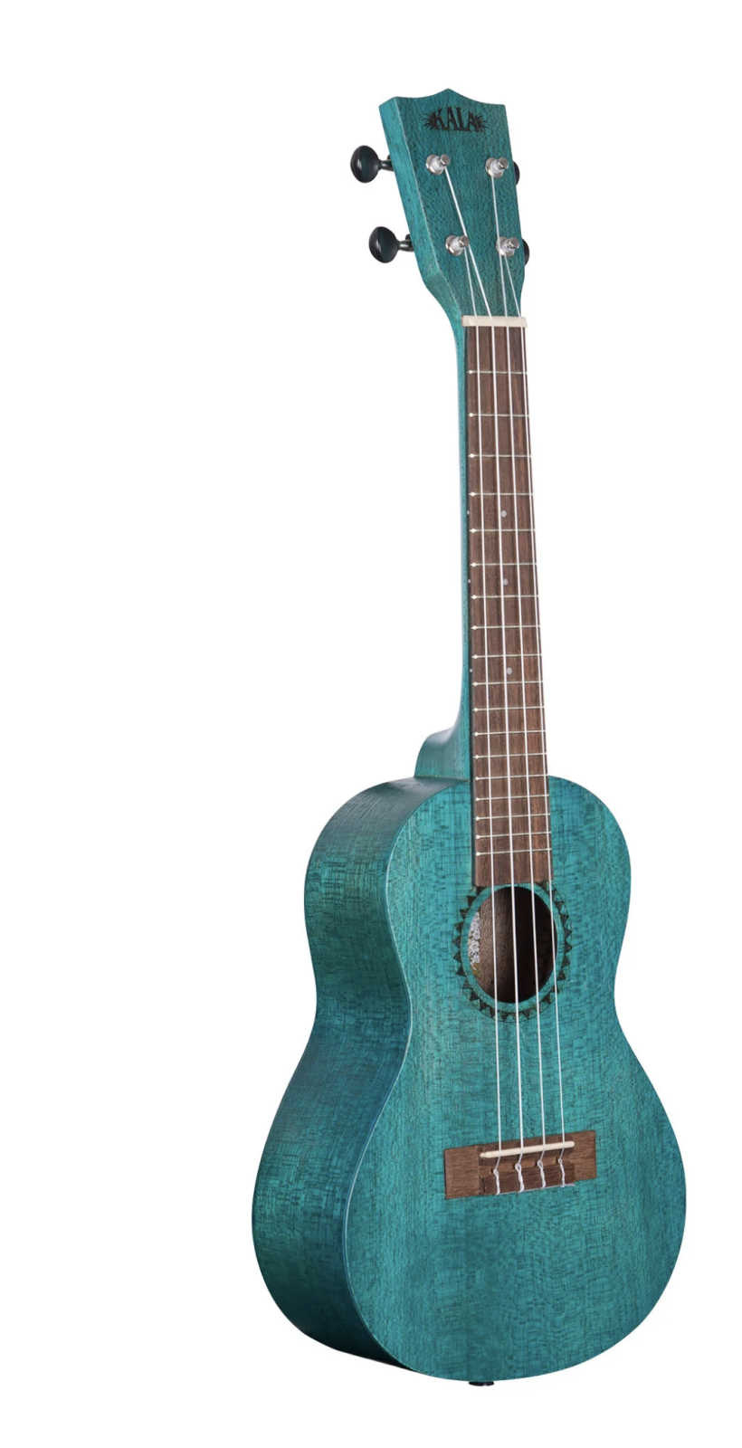 Kala Ocean Blue Stained Meranti Concert Ukulele