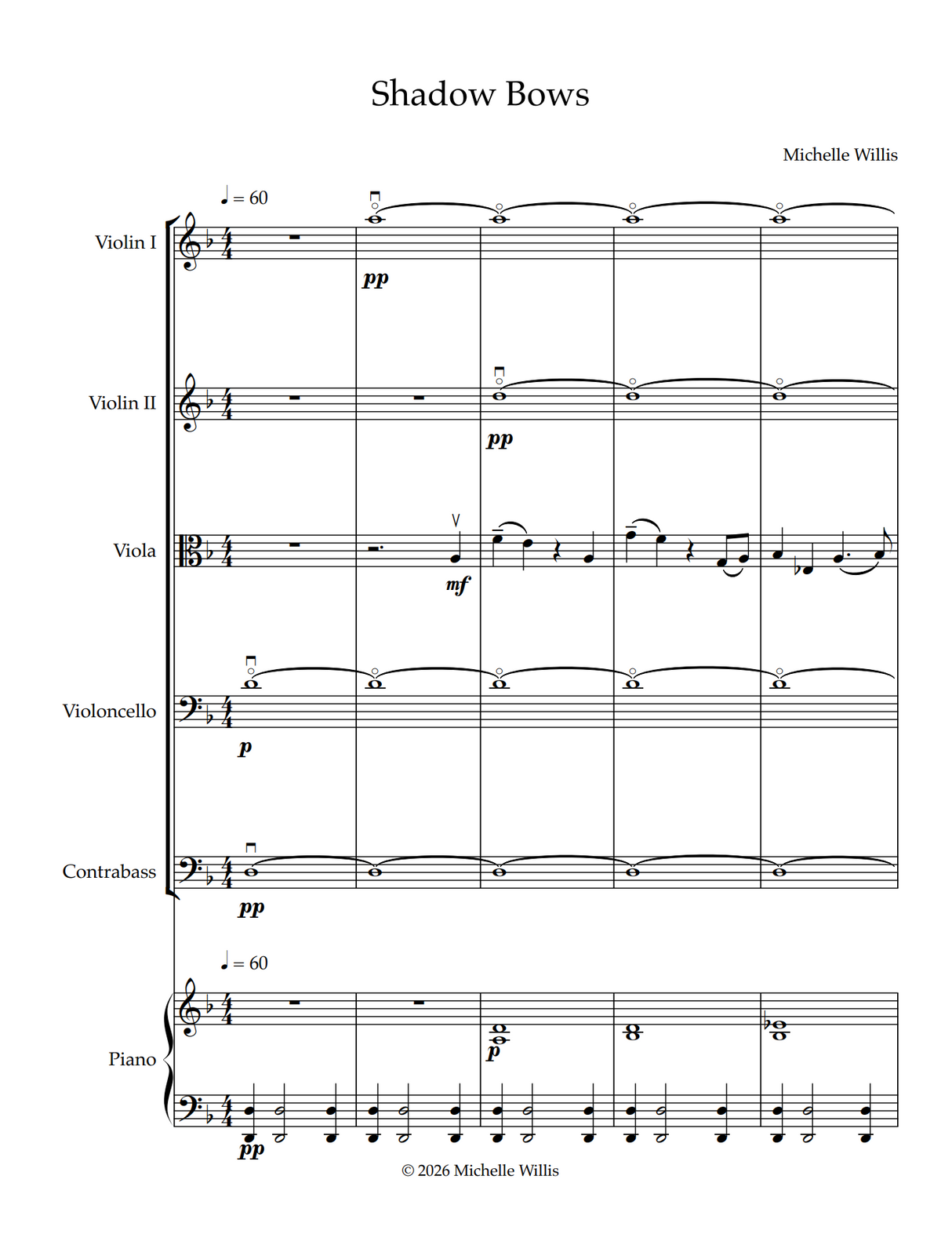 Shadow Bows for String Orchestra