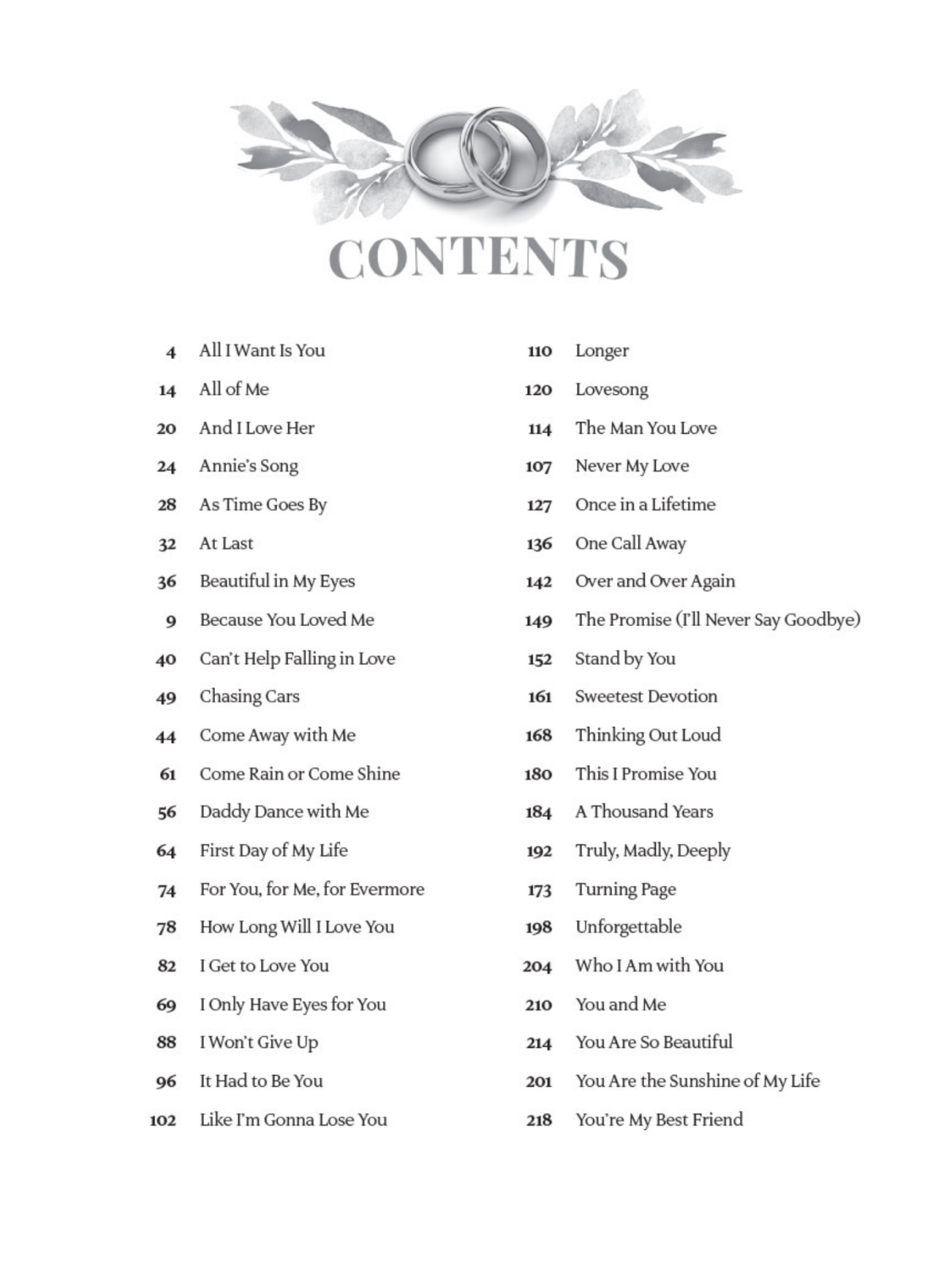 Wedding Songs of Love & Friendship - 2nd Edition