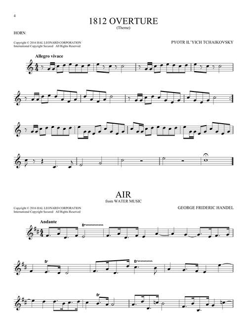 Air water music by handel for horn sheet music