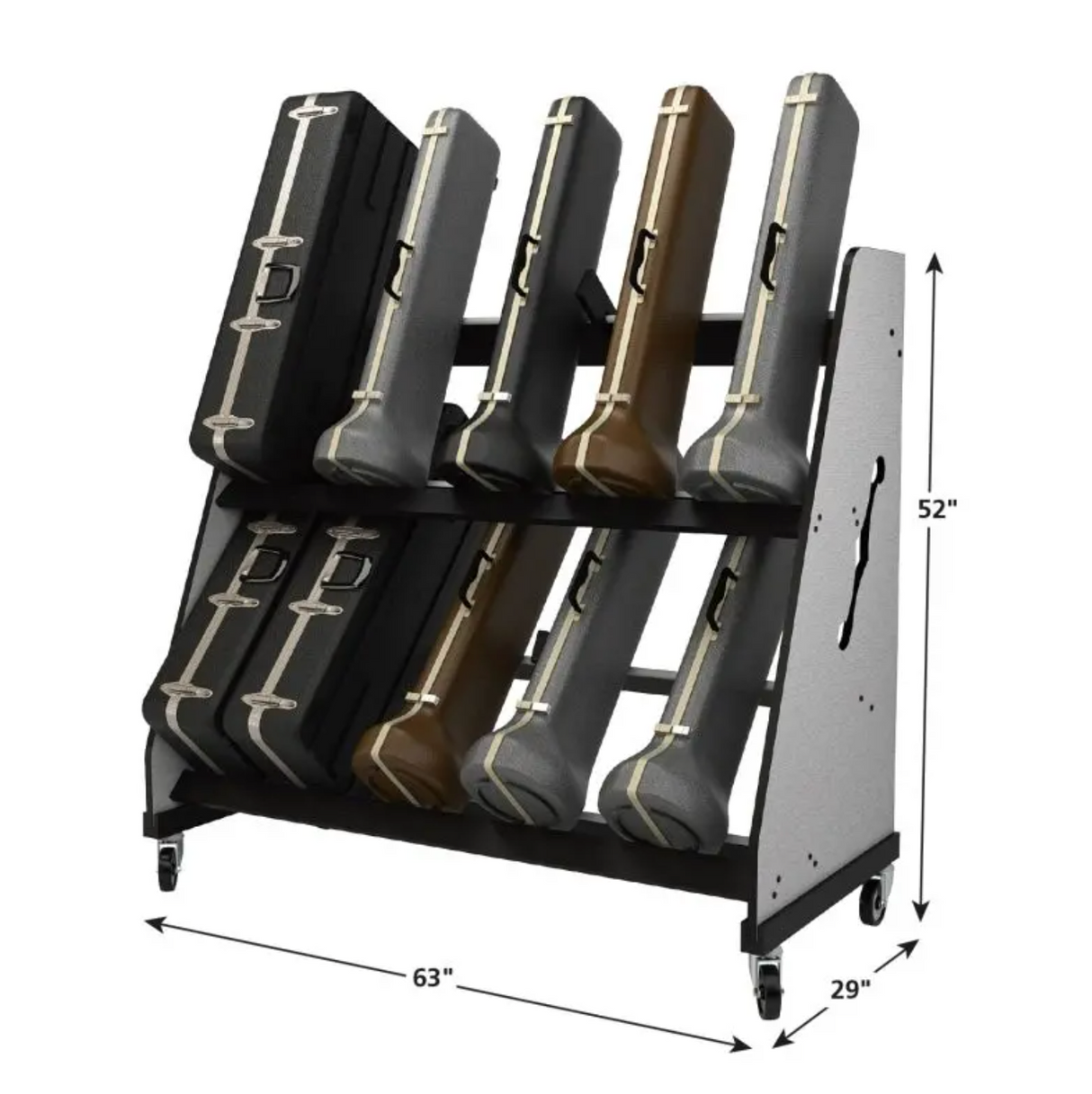 band instrument storage rack for trumpet and classroom