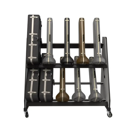 band instrument storage rack for trumpet and classroom