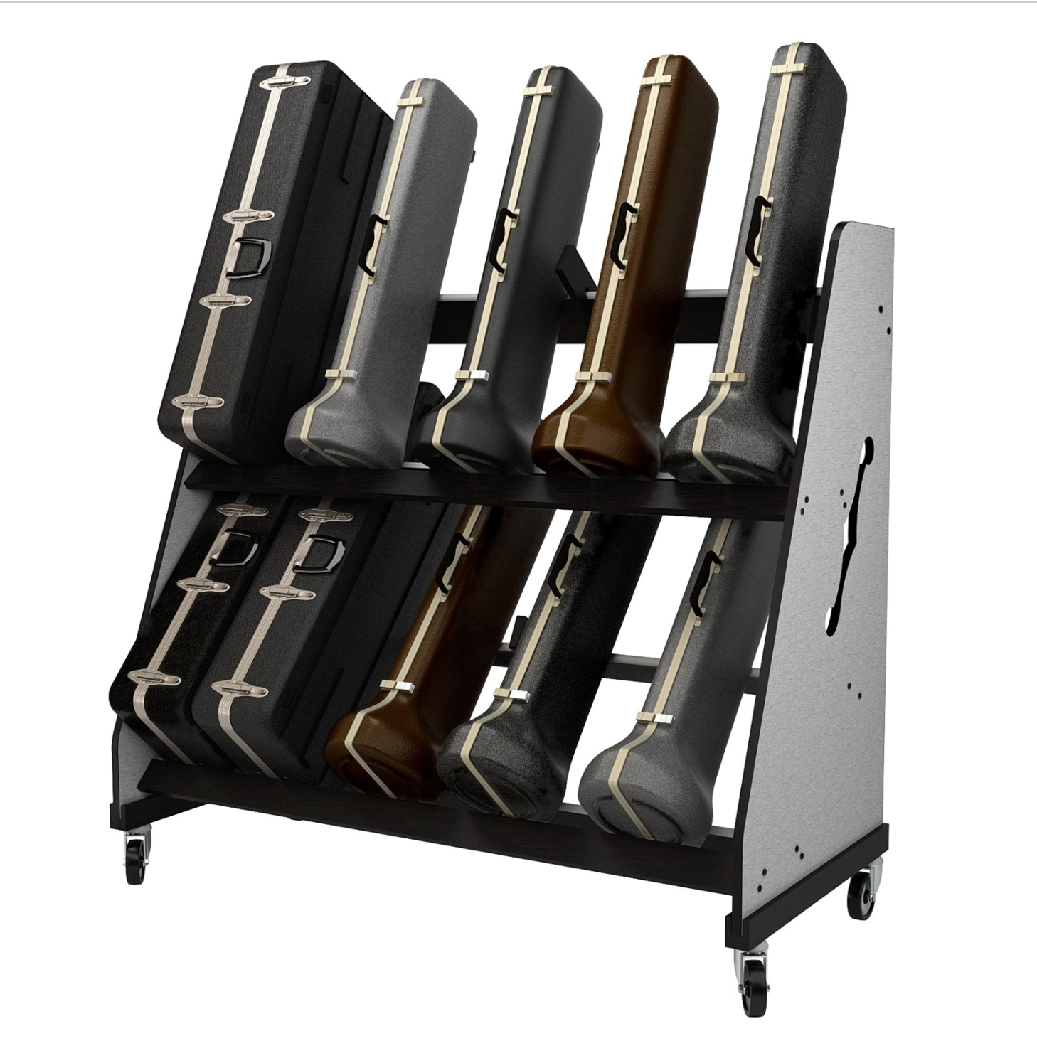 band instrument storage rack for trumpet and classroom