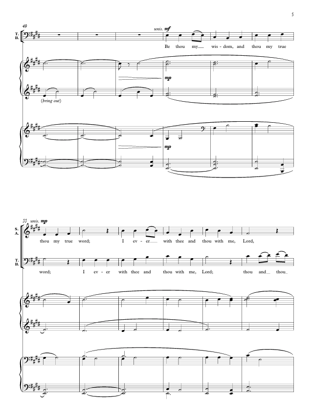 Be thou my vision by mack wilberg sheet music