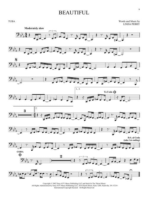 beautiful solo tuba sheet music