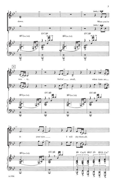 bridge over troubled water satb kirby shaw sheet music