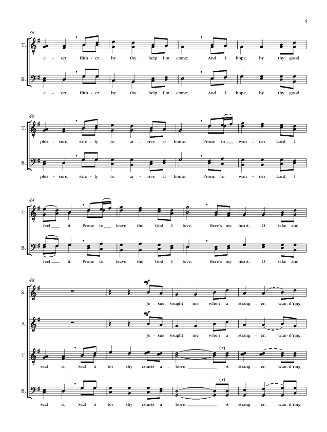 come thou fount of every blessing sheet music by mack wilberg sung by the tabernacle choir