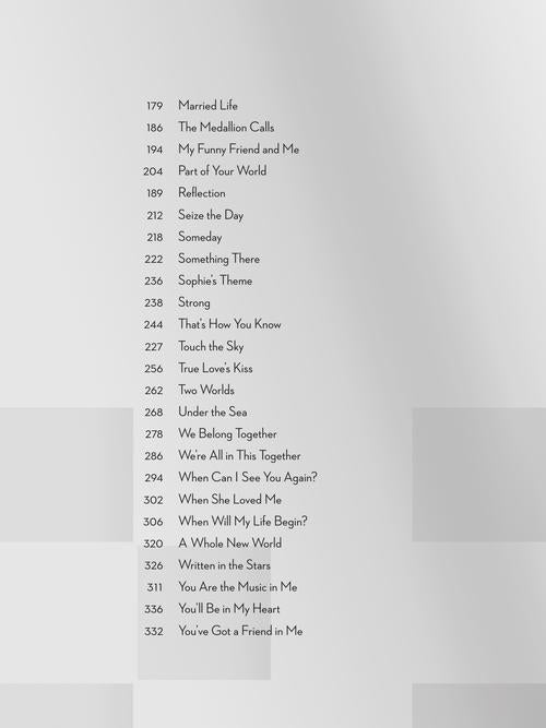 list of disney piano sheet music songs