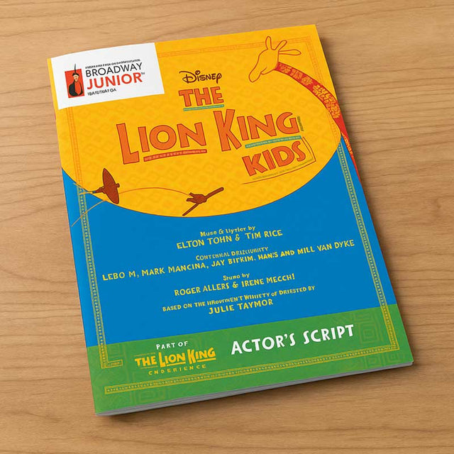 Disney's lion king kids script for broadway jr for schools