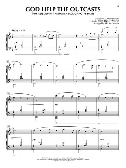 Chansons Disney pour piano classique