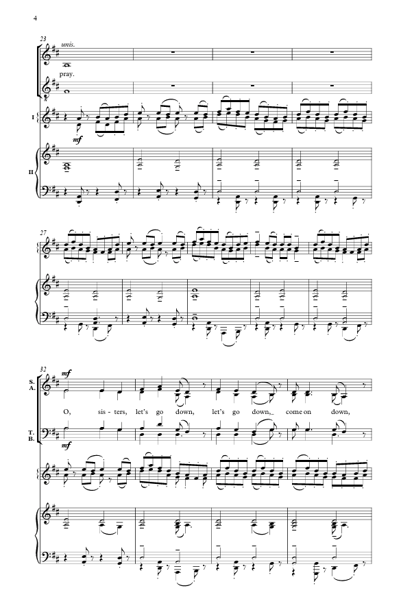 Down by the river to pray sheet music by mack wilberg
