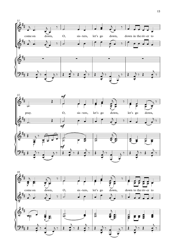 Anthologie de My Song In The Night – Cinq hymnes folkloriques américains
