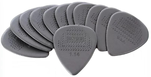 Dunlop 449P114 Max Grip Standard Guitar Pick 1.14mm (12 Pack)