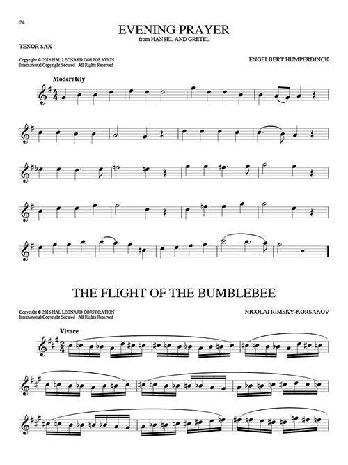 Flight of the Bumblebee for tenor sax sheet music