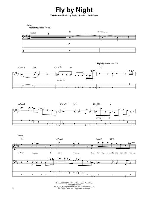 Rush Hal Leonard Bass Play-Along Volume 61