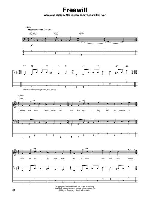 Rush Hal Leonard Bass Play-Along Volume 61