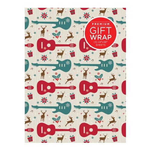guitar wrapping paper music themed for christmas