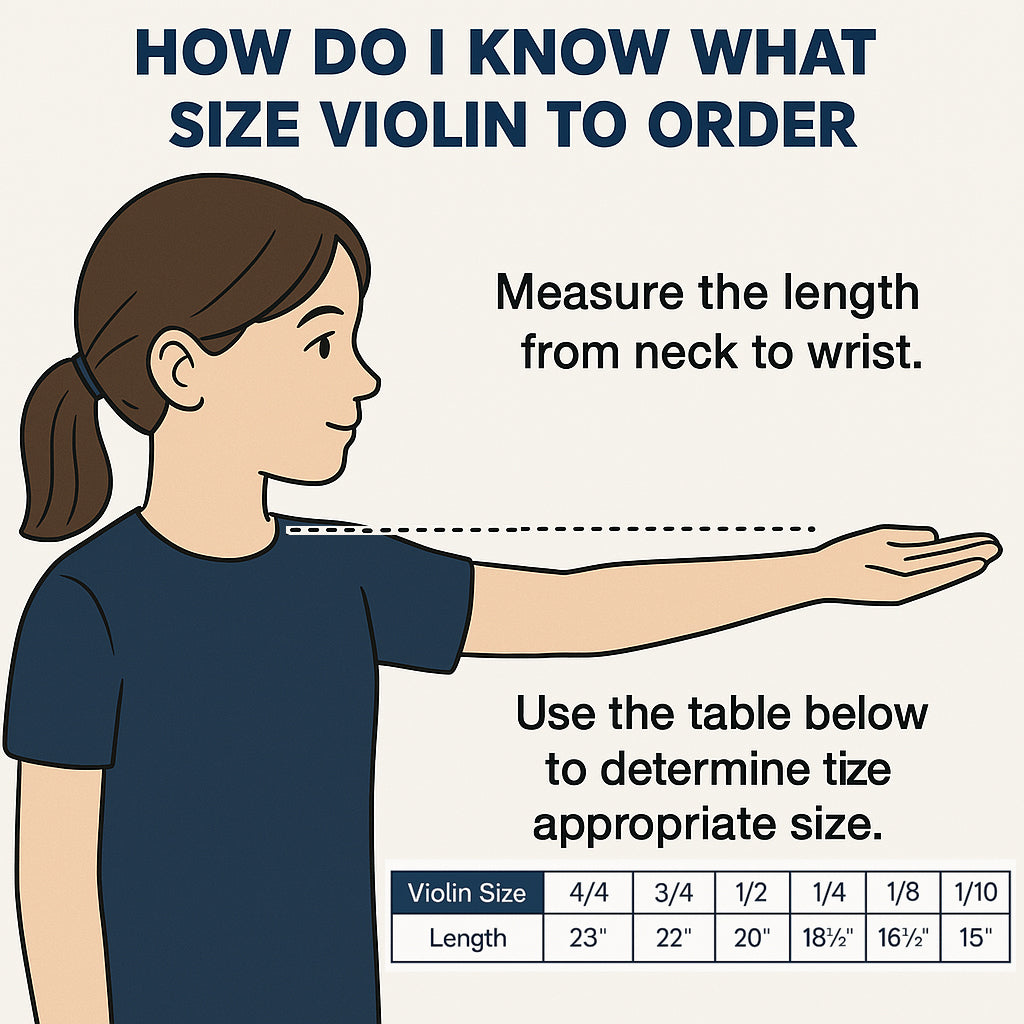 how to measure the right size of violin