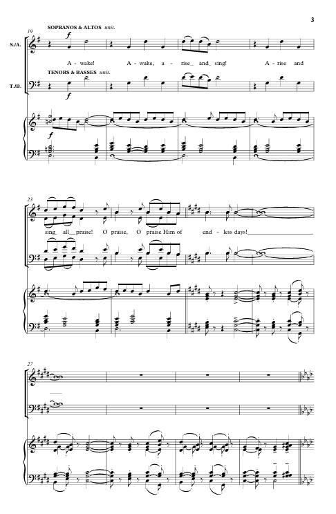 Hymn of praise by mack wilberg with choir sheet music sung by tabernacle choir