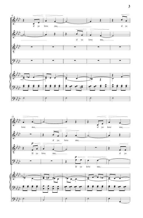 if ye love me sheet music by mack wilberg