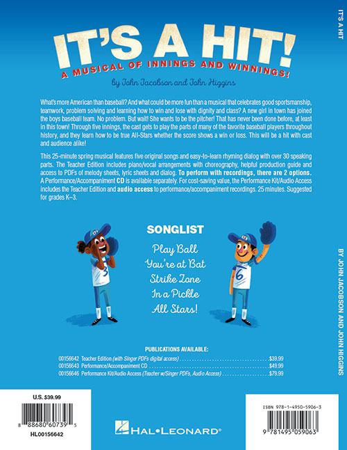it's a hit baseball kids musical from teton music