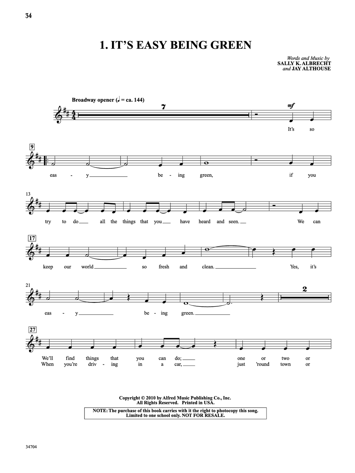 it's easy being green kids musicals shows from teton music