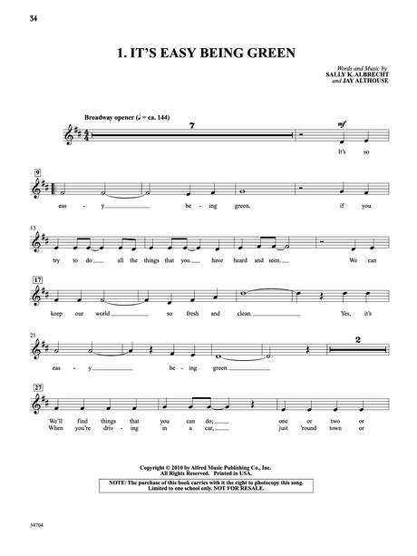 it's easy being green kids musicals shows from teton music