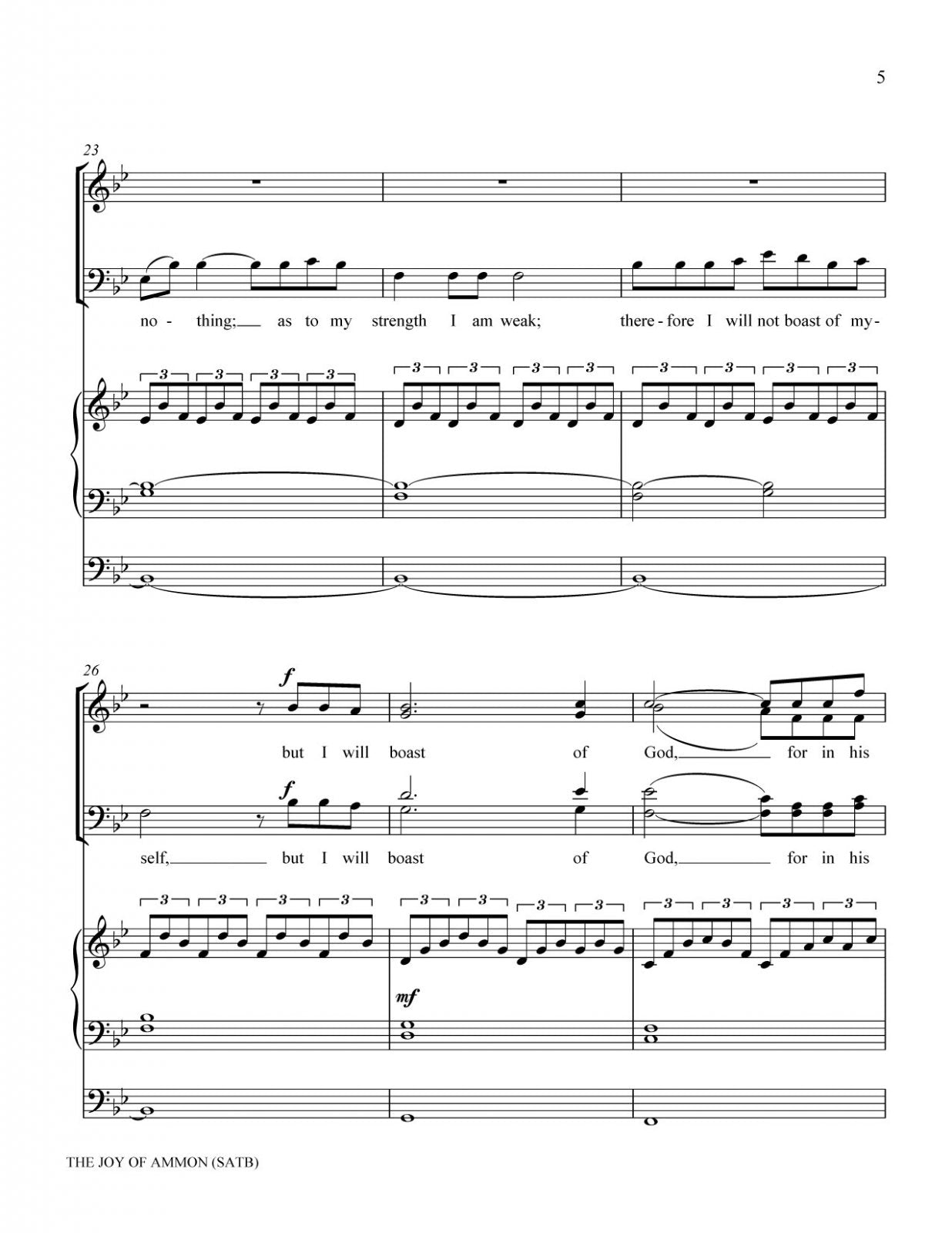 Joy of Ammon free LDS sheet music for ward choir