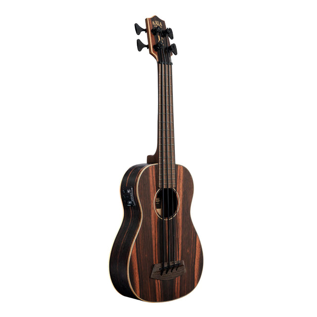 kala brand ukulele striped ebony acoustic electric u bass