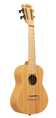 Kala Bamboo concert ukulele with a natural wood finish, displayed against a plain background.