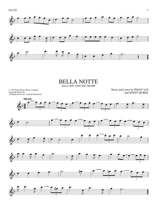 Lady and the tramp disney flute sheet music solo