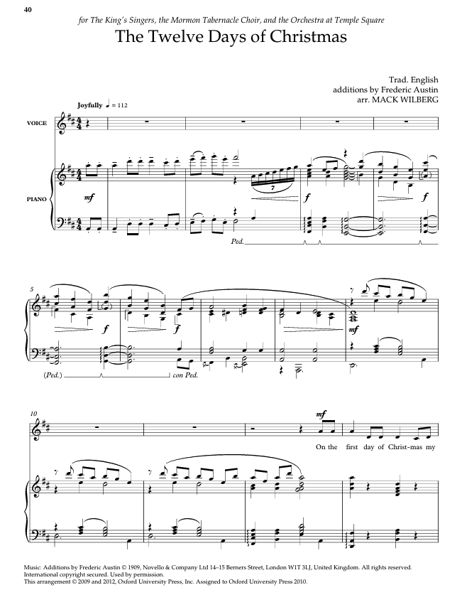 Carol Songbook for Low Voice – Mack Wilberg | Christmas Vocal Solos