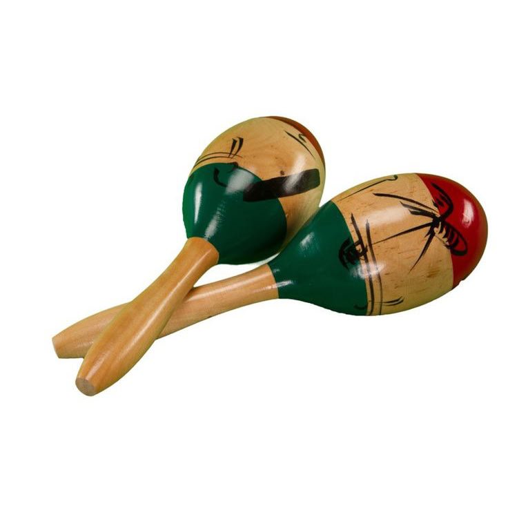 maraca shaker instrument from wooden latin america