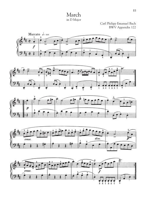 march in d major for piano sheet music