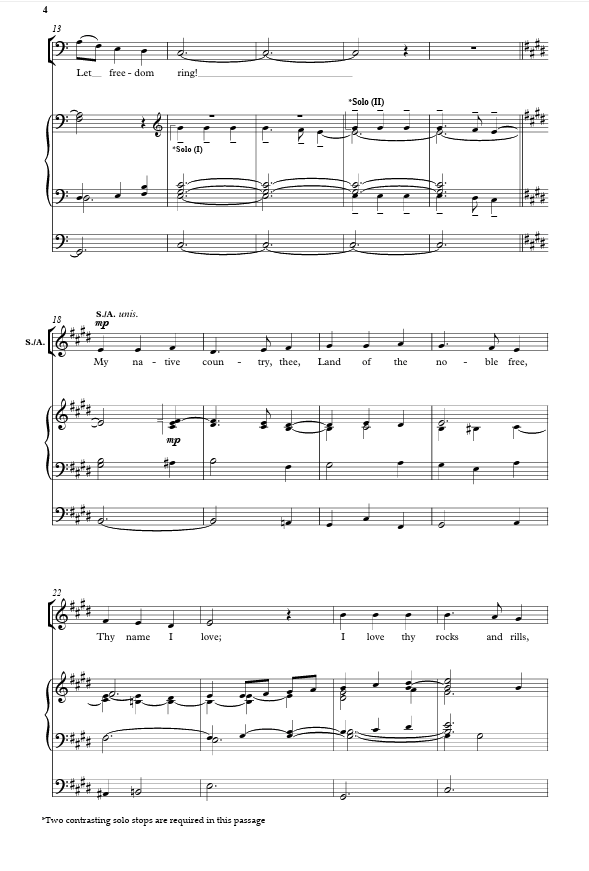 My country tis of thee by mack wilberg