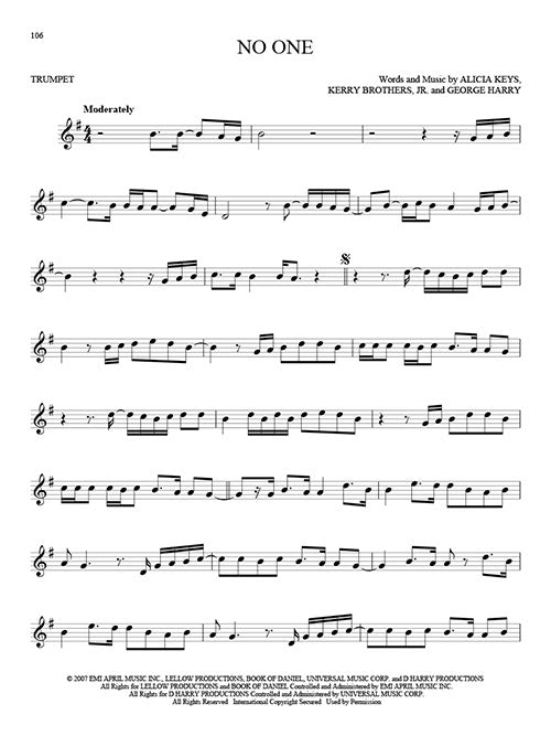 No one solo for trumpet songs sheet music