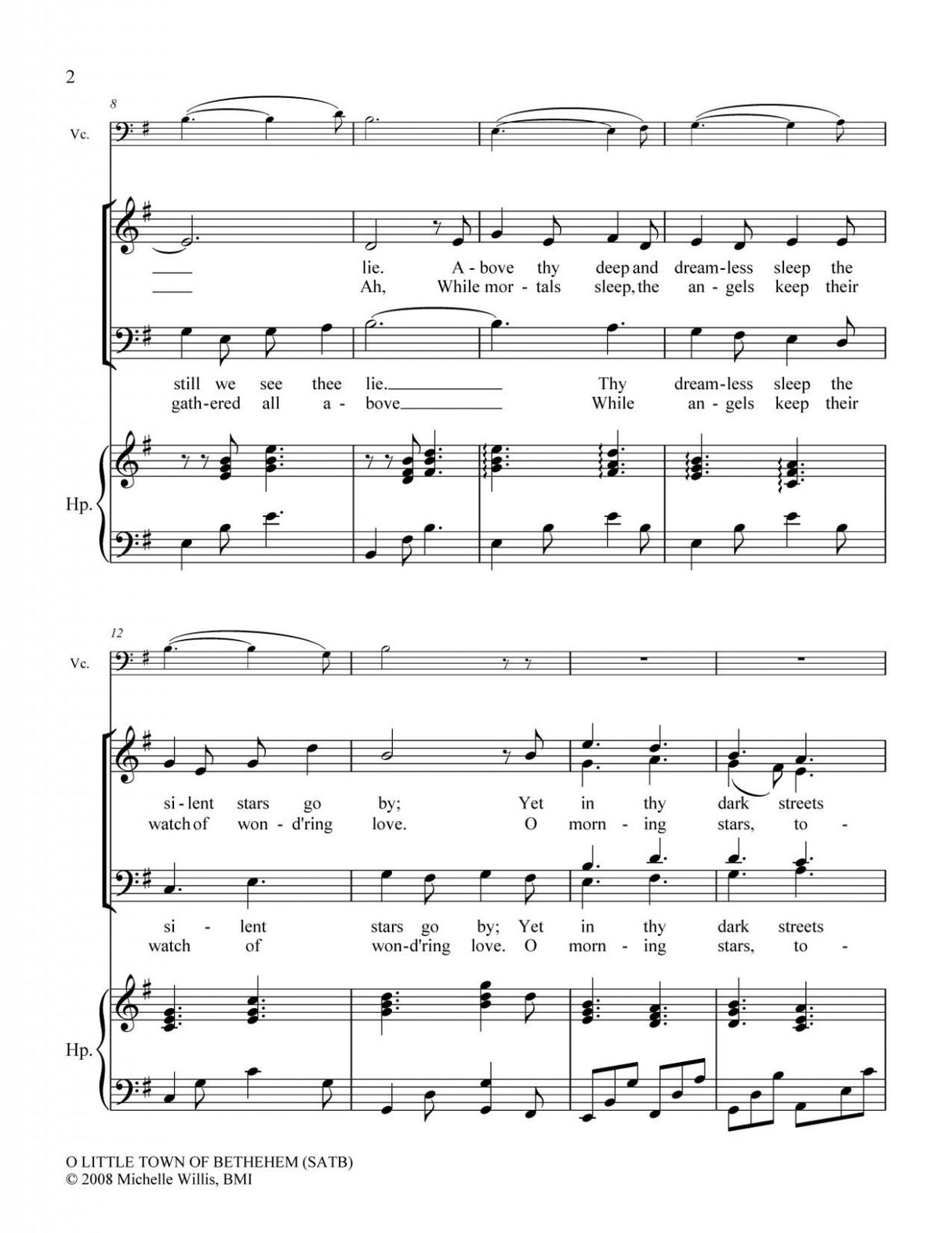 O Little Town of Bethlehem (SATB)