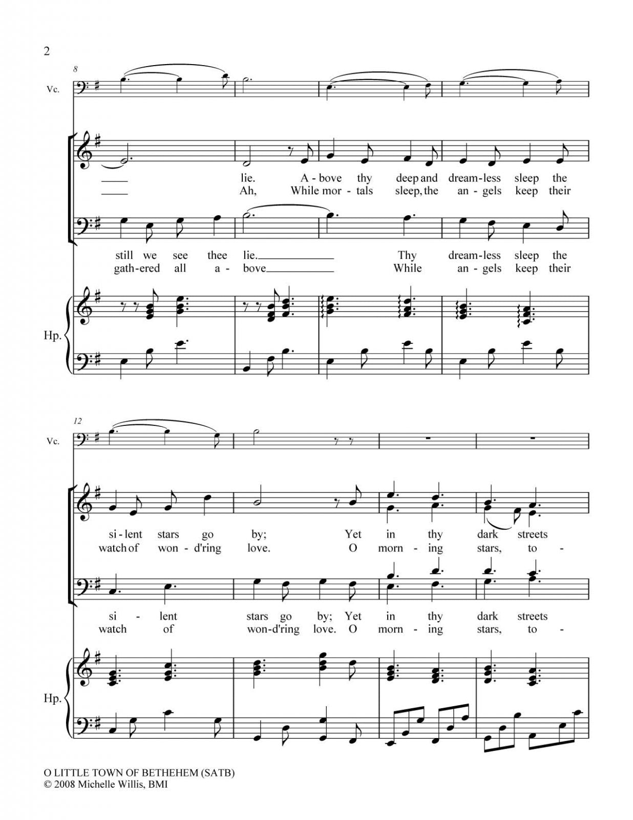 O Little Town of Bethlehem (SATB)