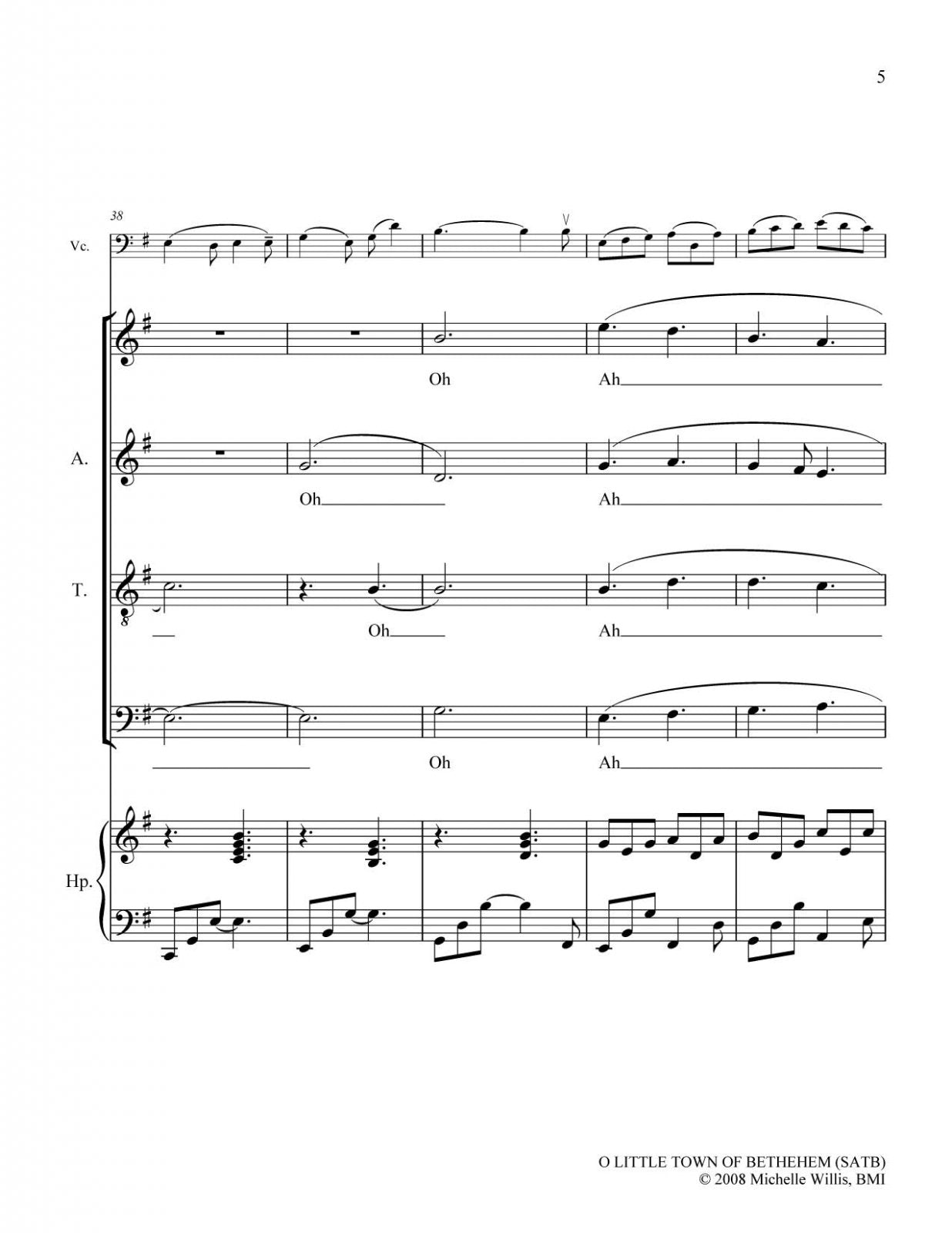 O Little Town of Bethlehem (SATB)