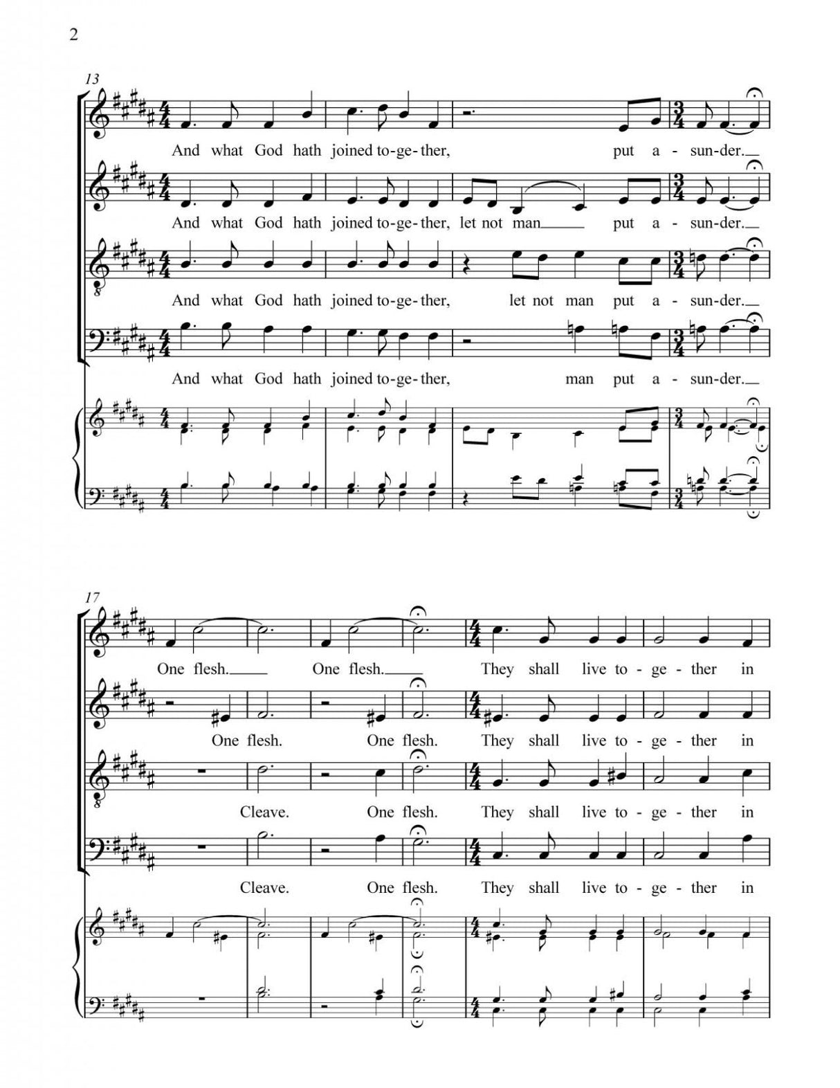 One Flesh (SATB)