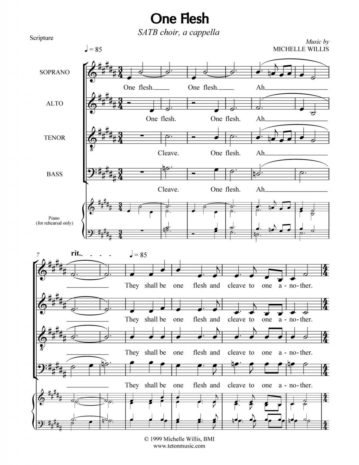 One Flesh (SATB)