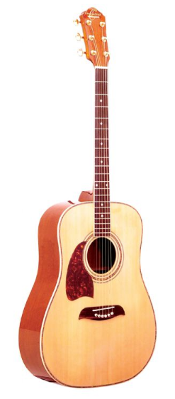 Guitare acoustique Dreadnought Oscar Schmidt OG2NLH-A pour gaucher. Épicéa naturel