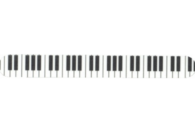 piano keyboard nail file music gift
