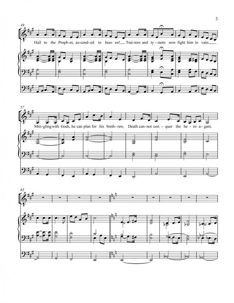 Praise to the man LDS hymn arrangement sheet music